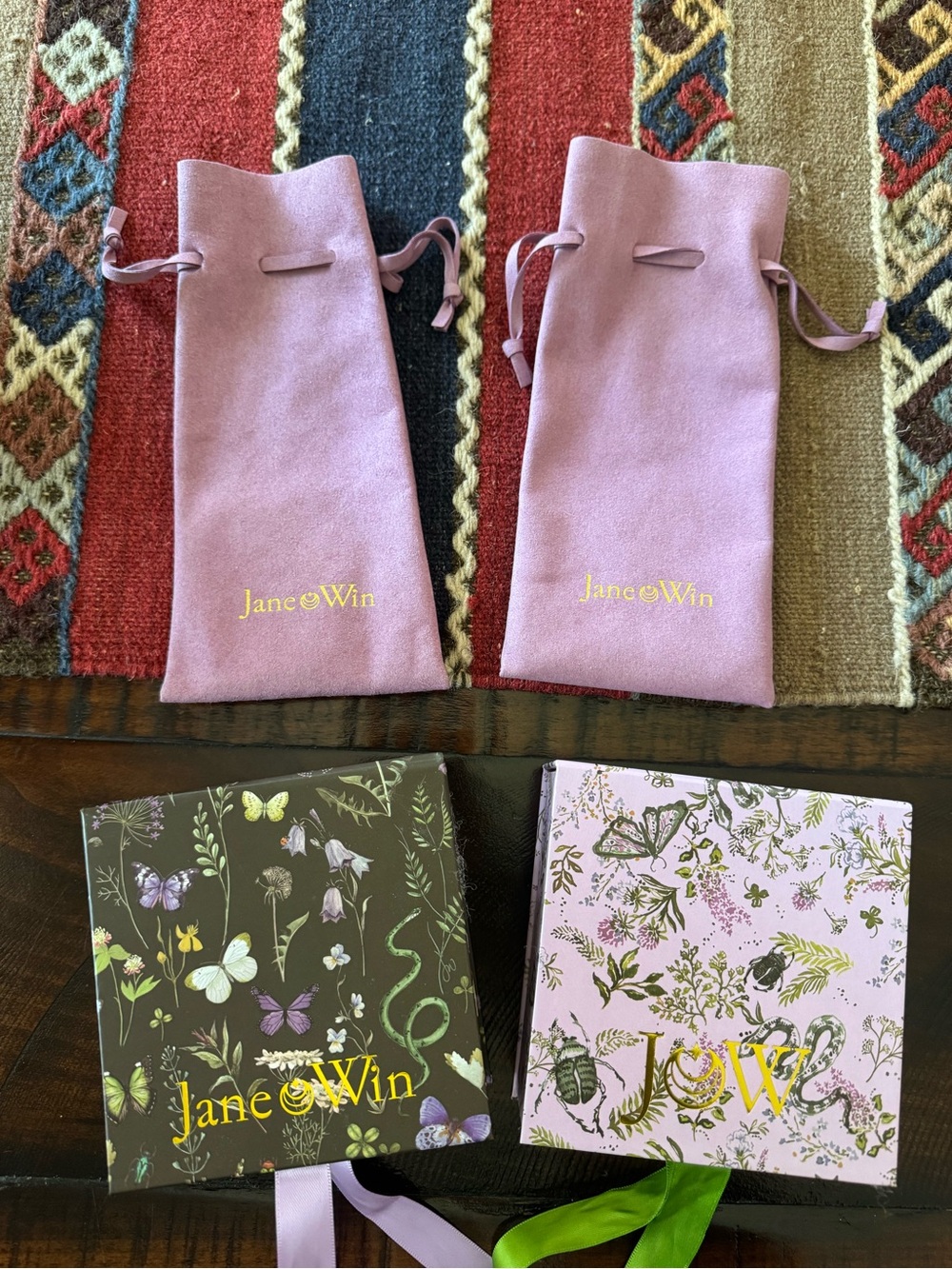 Jane win - necklace pouch bags and two boxes
